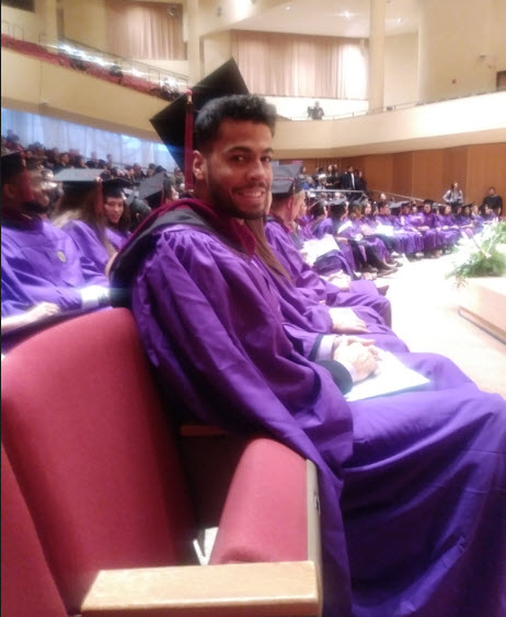 Anthony Fleet at Northwestern University commencement ceremony